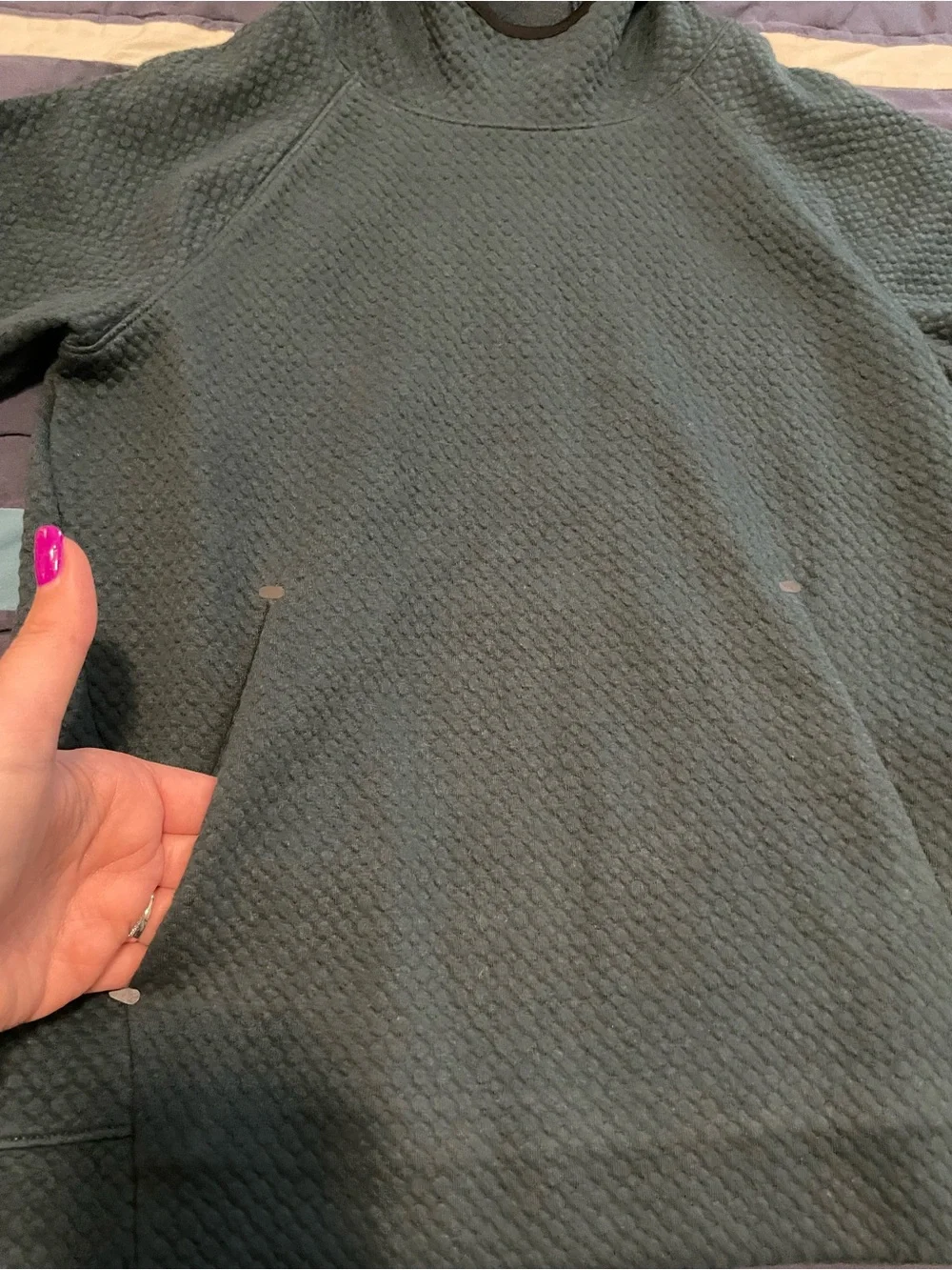 Old Navy Boys Teal Dynamic Fleece Textured Hoodie